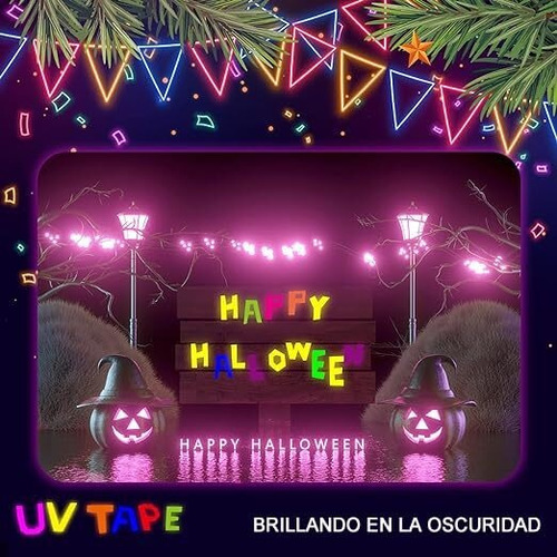Cinta De Neón Fluorescente Reactiva A Los Rayos Uv
