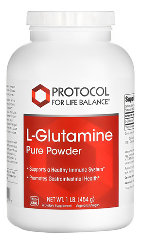 L-glutamina Em Pó Protocol 454 G Puro Importado