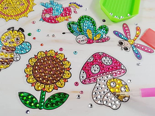 60 Pegatinas De Diamantes 5d Hechas A Mano For Niños