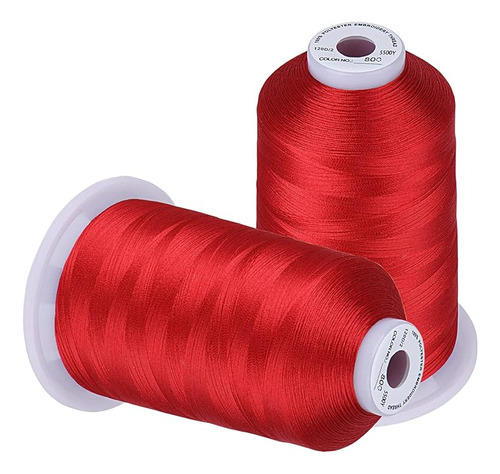 Hilo De Bordar 5500 Yardas Rojo 800 2 Carretes Enormes 40wt