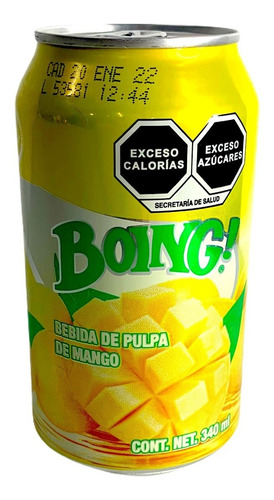 Boing De Lata Jugo Sabor Pulpa De Mango 340 Ml
