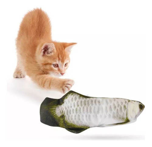 Juguete Gato  Pescado Usb Que Se Mueve Pez Con Movimiento