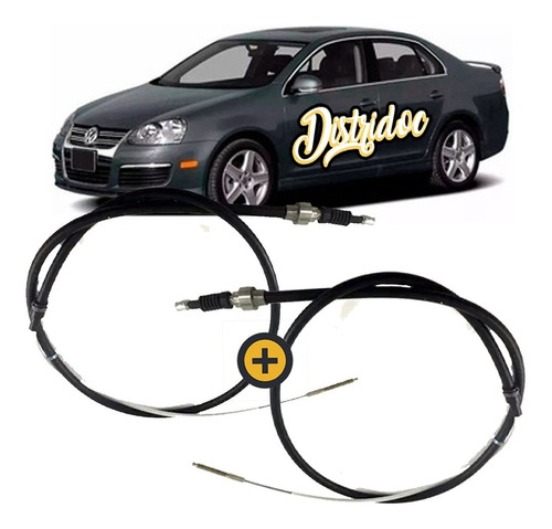 Juego Cables Freno Derecho/izquierd Volkswagen Vento A Disco