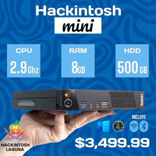Hackintosh Mini Macos Windows 11, Core I3 8gb Ram 500gb Hdd