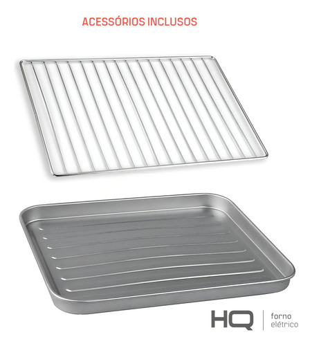 Horno eléctrico Hq de 11 litros HQ11d 800w negro 127v