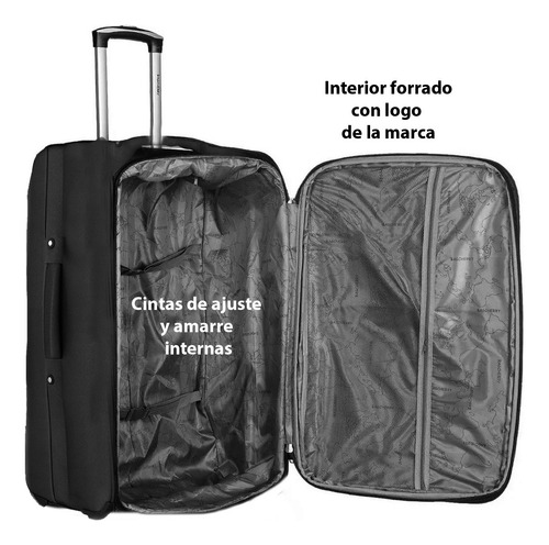 Valija Bagcherry 24 Pulgadas Tela Bodega Negro