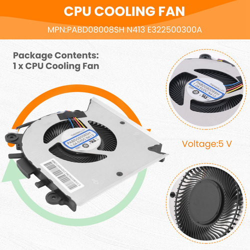 A Ventilador De Refrigeração De Cpu Para Msi Gf63 Ms-16r1