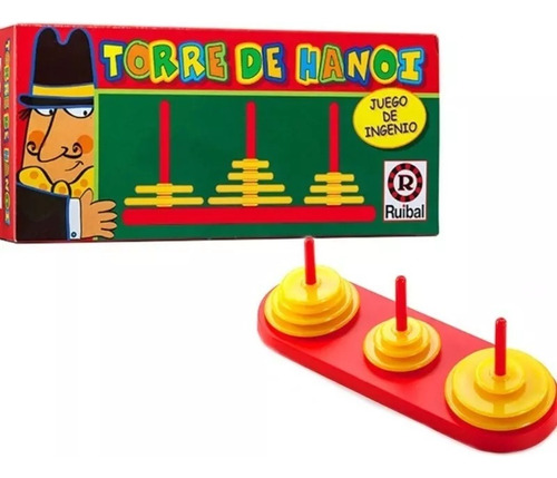 Juego De Ingenio Clasico Torre De Hanoi Ruibal Tts Tutti