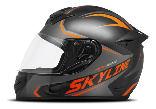 Capacete Moto Fechado Mixs Mx2 Skyline Tamanhos Cores Tamanho Do Capacete 58 Cor Laranja