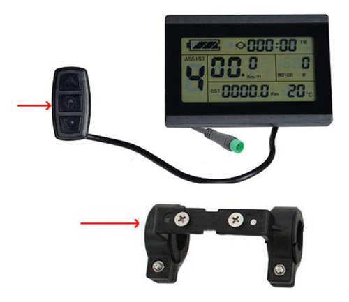 Display Lcd3 24v 36v 48v Bicicleta Eléctrica Inteligente
