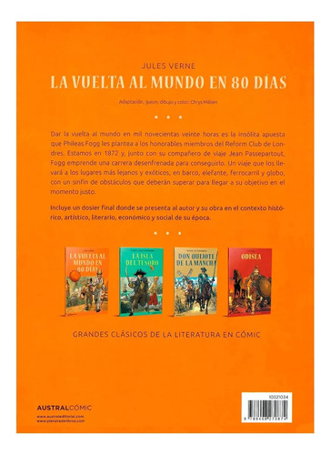 Libro La vuelta al mundo en 80 días Editorial Austral de Jules Verne
