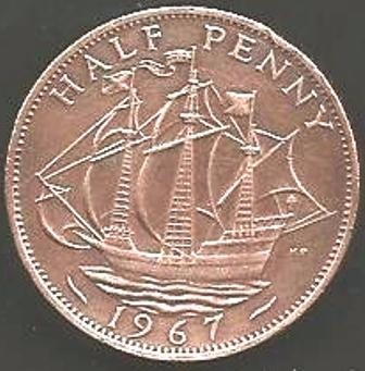 2016 ......... Inglaterra - 1/2 Penny 1967 (Usado)