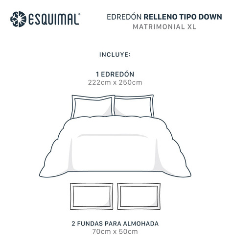 Edredón Capitonado De Lujo Matrimonial Xl + Fundas Esquimal Color Oxford-cafe Diseño de la tela Trenzado
