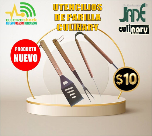 Juego De Utensilios Culinary Acero Inoxidable Para Parrilla