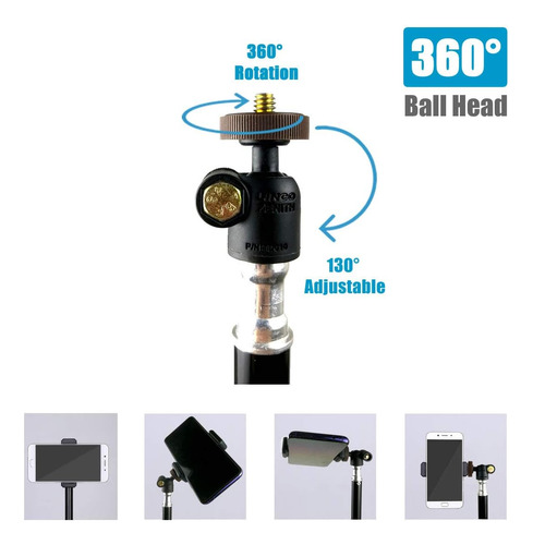 Tripode Rotation 360 1.65 Metros For Celular + Control
