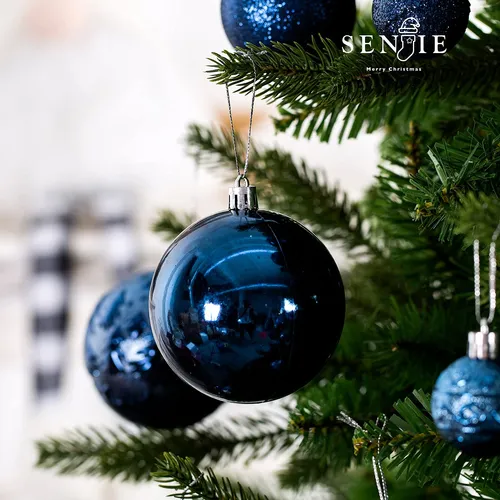 Adornos De Navidad Para Arboles De Navidad, Azul Nocturno In