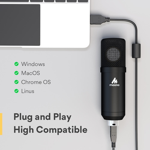 Kit Microfono Maono Au-a425 Usb Mic Con Soporte Para Estudio