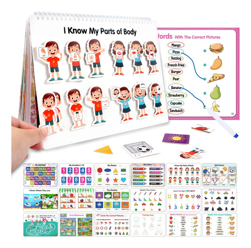 Juguetes Montessori Preescolares Libro Ocupado, Libro De Act