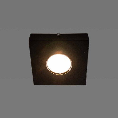 Spot Semi Embutido Quadrado P/ Mr16 Gu10 Starlumen St3148 Estrutura Preto 127/220v