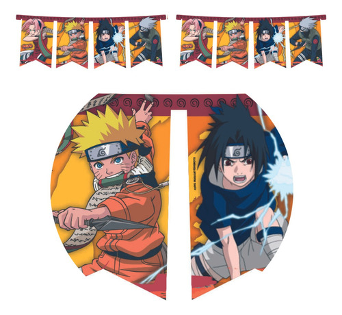 Banderín/guirnalda Otero Naruto Color Naruto Con Diseño Naruto
