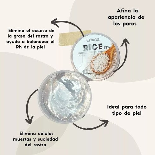 Bioaqua Exfoliante Arroz Acido Hialuronico Aclarante 2piezas