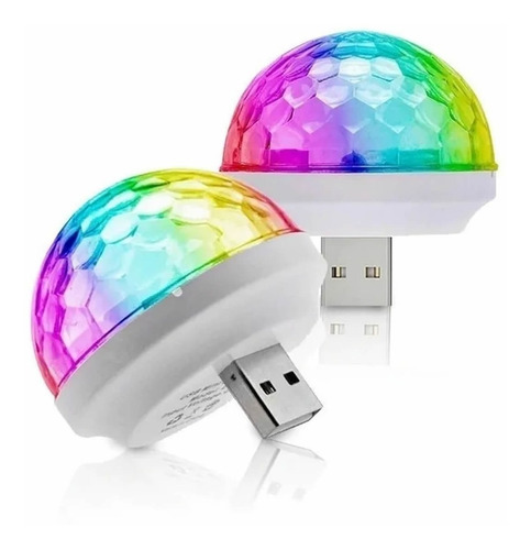 Mini Esfera Para Celular Luminosa Rgb Usb + Otg Tipo C