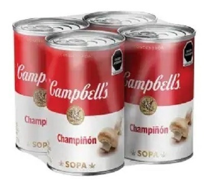 Crema De Champiñones Campbell's 4 Pzas De 735g