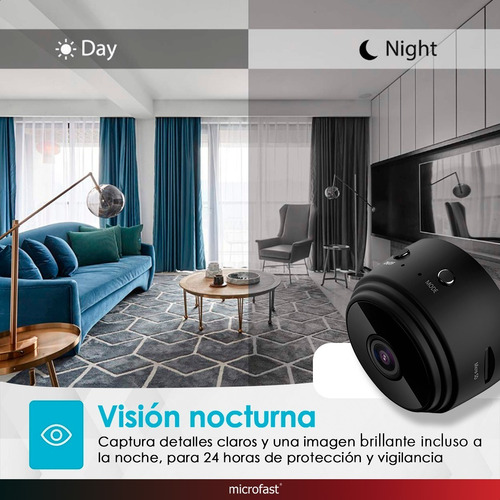 Imagen 6 de 10 de Mini Cámara Oculta Espía Wifi Full Hd Micrófono Batería