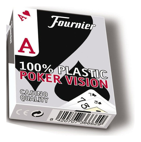 Naipes Fournier Poker Vision 100% Plastico - Calidad Casino