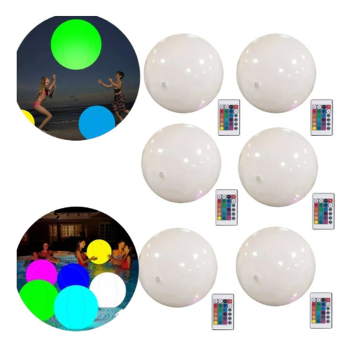 Para 6 Bolas De Lámpara Para Piscina, Playa Y Césped,