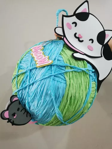  Piñatas Personalizadas, Gato, Bola De Estambre