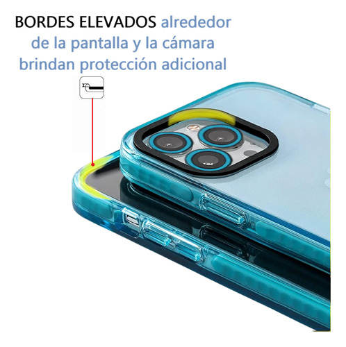 Carcasa Neon Con Lentes Para iPhone 14 14 Pro 14 Pro Max