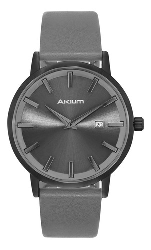 Relógio Akium Slim Masculino Cinza