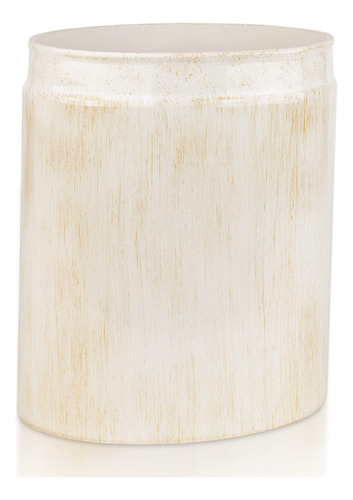 Rustic Luxe - Cubo De Basura Pequeno Para Bano, Color Beige,