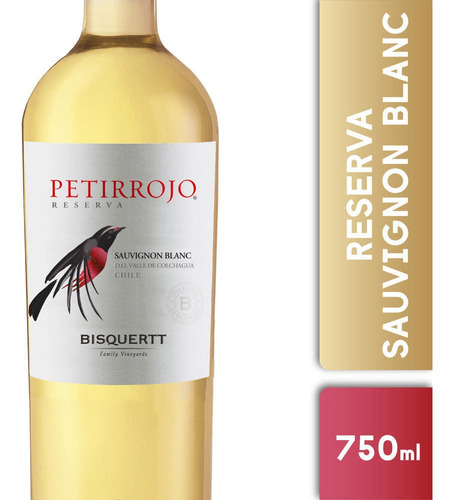 Vino Blanco Petirrojo Reserva Sauvignon Blanc 750cc 1 Unidad