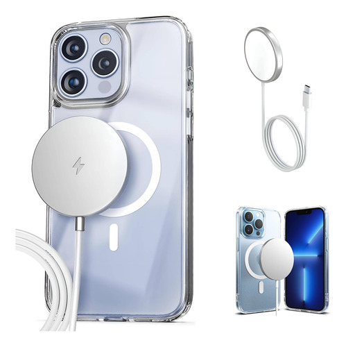 Kit Funda Para iPhone Magsafe + Cargador Magsafe Inalámbrico