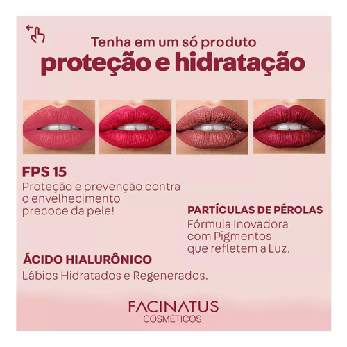Labios hialurónicos rojo rubí 15 + Sfps15 - 5 g | Facinatus