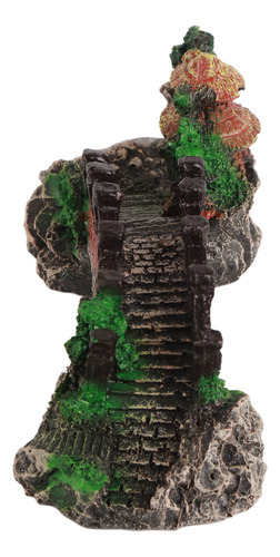 Simulación De Acuario De Pecera De Landscaping Rockery Bridg