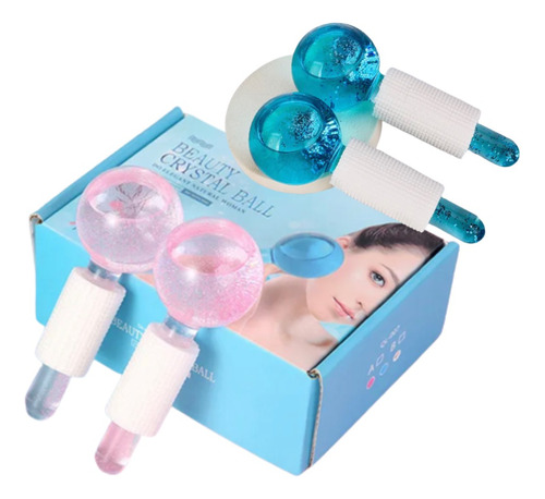 Ice Globes Masajeador Bola De Cristal X2 Pzas Cuidado Facial