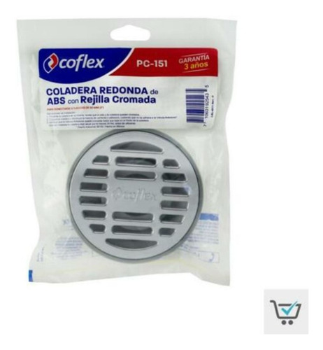 Imagen 4 de 4 de Tapa Pileta Redonda Marca Coflex De Abs Con Rejilla Cromada