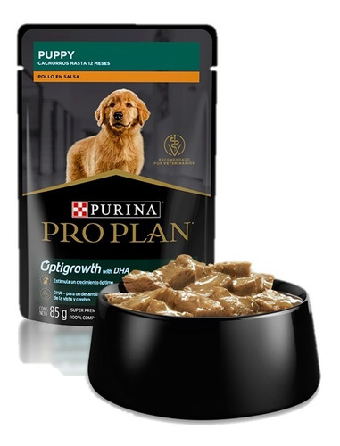 Imagen 2 de 8 de Proplan Puppy Complete Alimento Húmedo Pack 24 Pouches 85 Gr
