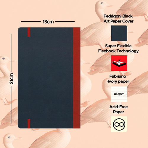 Libreta Apuntes Lineal Flexbook Notebook 194 Pags, 13x21 Cm