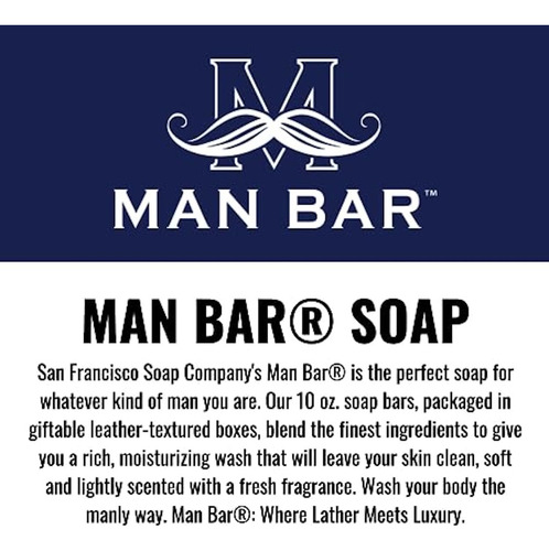 Sfs Company Man Bar - Juego De 3 Barras De Jabón De 10 Onzas