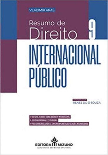 Resumo De Direito Internacional Público - Vol. 9, De Aras, Vladimir. Editora Jh Mizuno, Capa Mole Em Português