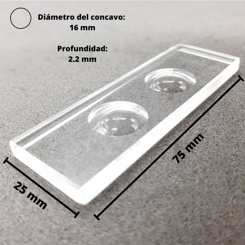 Portaobjeto 2 Cavidades Para Microscopio