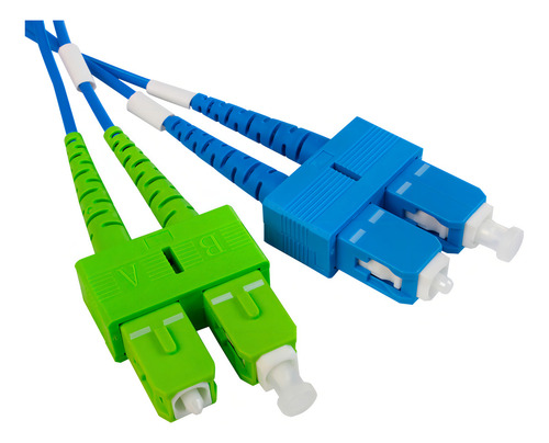 Cordão Óptico SC-UPC/SC-APC Duplex Monomodo SM Singlemode de 2 Metros Para Equipamentos de Redes de Fibra Óptica e Switches