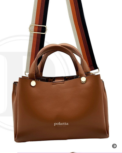 Asa Para Bolsa Strap Rayas Café