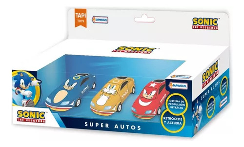 Super Autos Sonic Knuckles Y Tails Sega Pullback