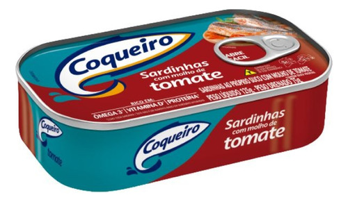 Sardinha Com Molho De Tomate Coqueiro Lata 125g