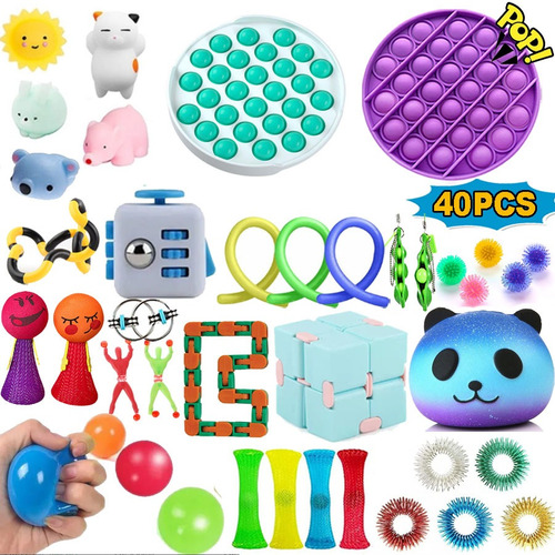 40 Barato Pop Su Fidget Juguetes Kit Globble Pegajoso Bolas